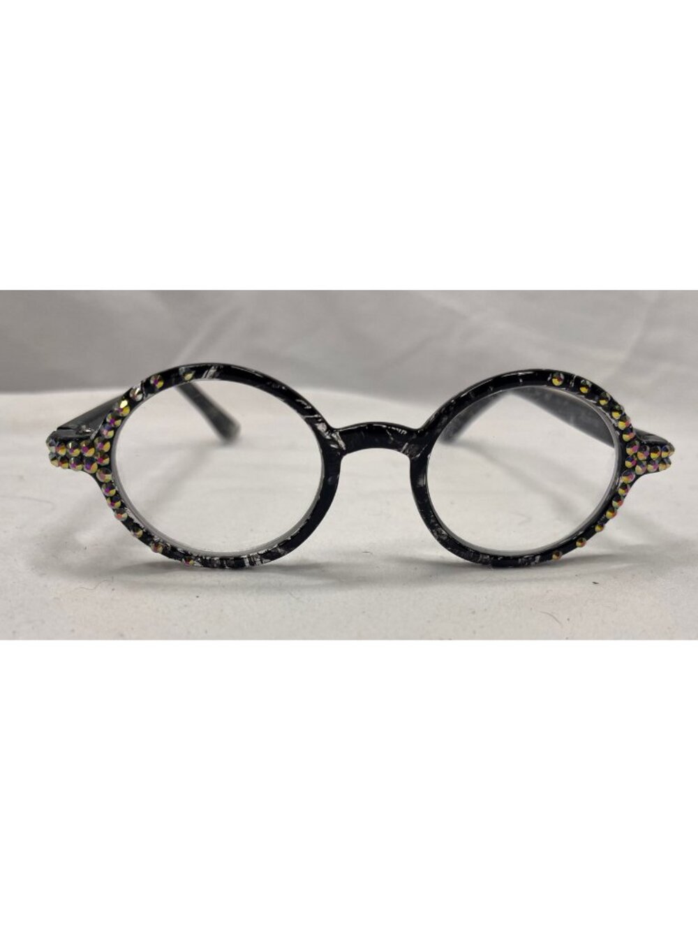 Jimmy Crystal R421 +2.00 Reading Glasses Black Swarovski Crystal Readers